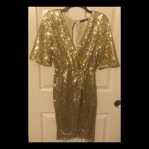 TFNC Gold Kimono Dress (ASOS)